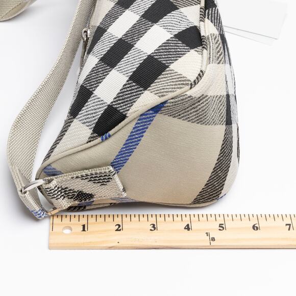 Burberry Small Shield Checked Pattern Messenger Bag - Picture 8 of 12